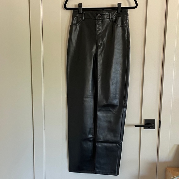 Dynamite Gisele Faux Leather Straight Leg Pants - Picture 1 of 5
